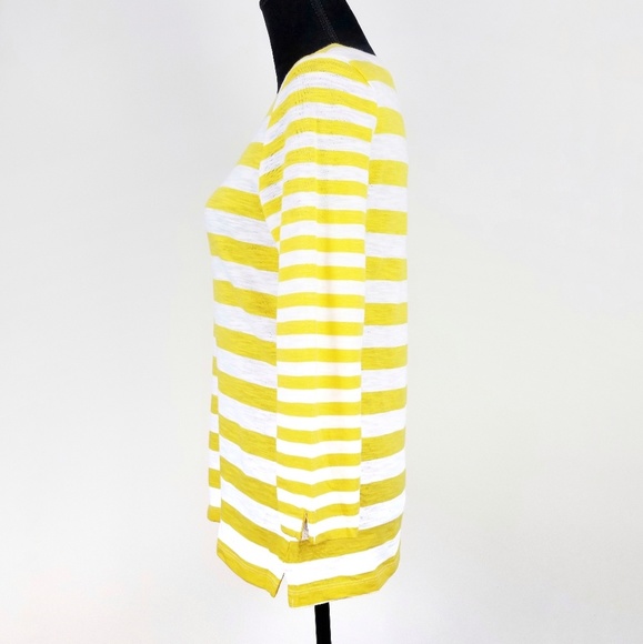 BANANA REPUBLIC Yellow White Striped Top - Picture 4 of 6